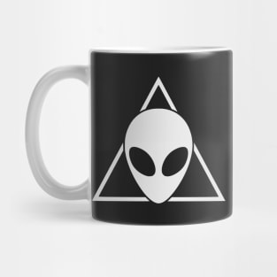 Space Alien Head Triangle Mug